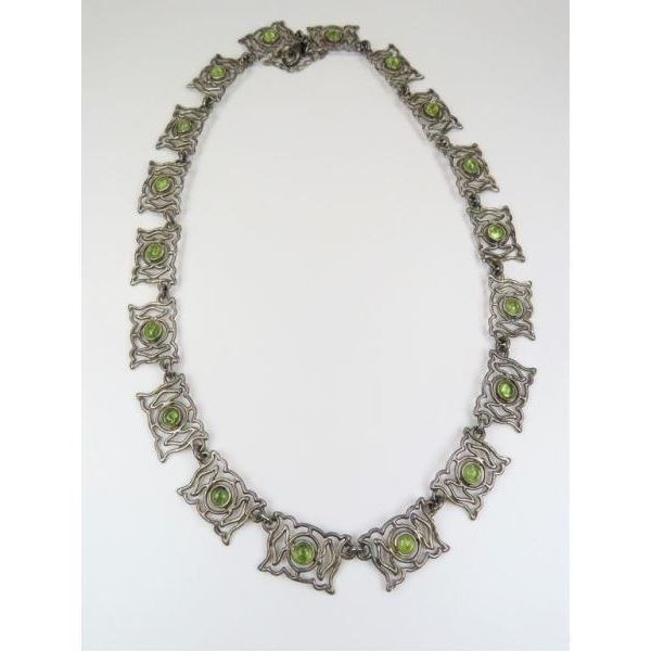 Art Nouveau Style Peridot Necklace