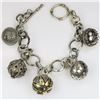 Image 2 : Chic BOHO Sterling Silver Charm Bracelet