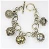 Image 3 : Chic BOHO Sterling Silver Charm Bracelet