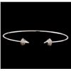 Image 1 : 14KT White Gold 0.34 ctw Diamond Bangle Bracelet