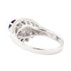 Image 3 : 1.13 ctw Sapphire and Diamond Ring - 14KT White Gold