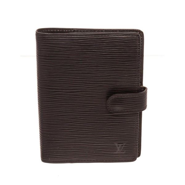 Louis Vuitton Black Epi Leather Agenda PM Wallet
