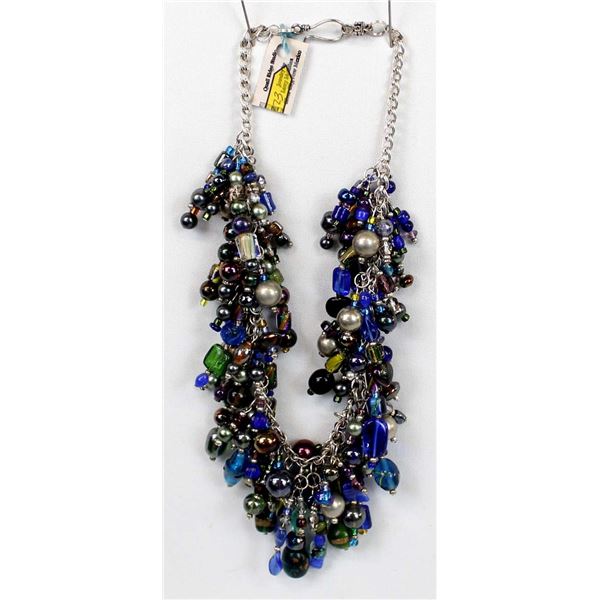 Stacked Murano Glass Bead Necklace by L. McLellan