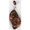 Image 2 : Sterling Silver Jasper and Garnet Earrings