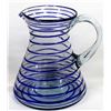 Image 2 : Hand Blown Cobalt Blue Margarita Pitcher, Glasses