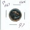 Image 1 : 1967 Canadian 5¢ unc