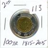 Image 1 : 1815-2015 100 year Canadian $2.00 toonie