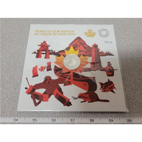 2016 - $3.00 - Pure Silver Gift  Coin - Heart of our Nation (Sealed)