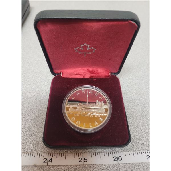 1984 - TORONTO" (1834-1984) Proof Silver Dollar