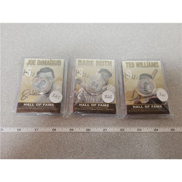 Set of 3 Baseball Hall of Fame Coins (2005)