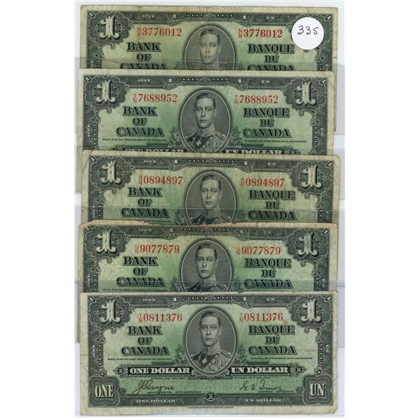 5 - 1937 Notes - NM3776012,RN0894897,TN0811376,TN7688952,,UN9077879