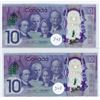 Image 1 : 2017 - 2 - $10.00 (150 Year) Notes CDA7198854 & CDE0184155 - VF