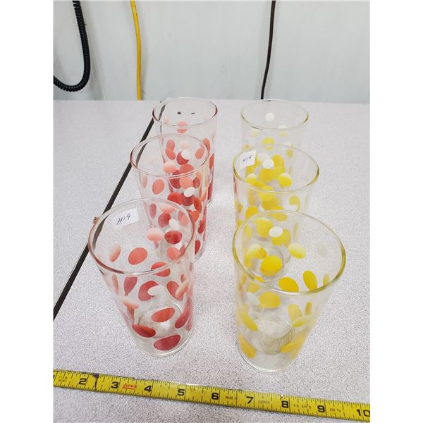 6 polka dot glasses