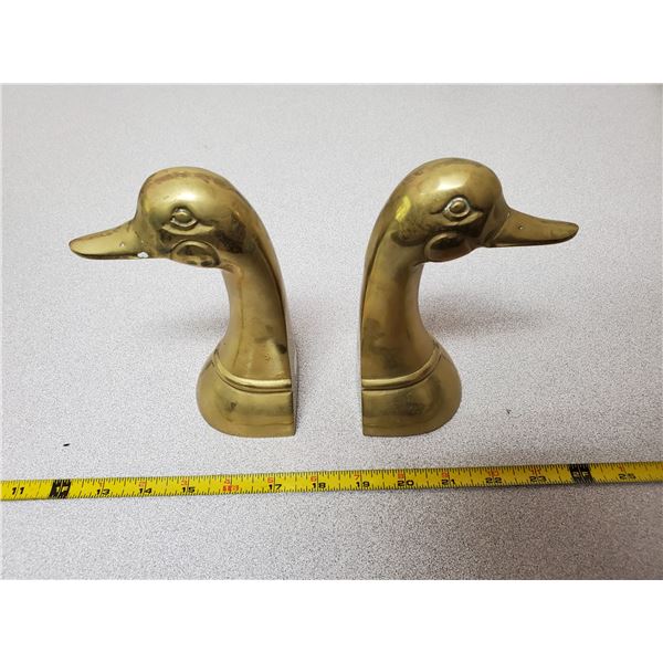 Brass book ends (ducks)