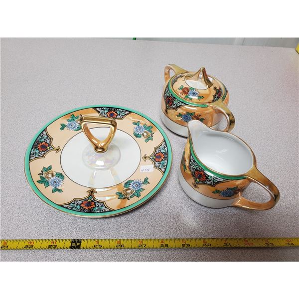 Noritake cream & sugar - dainty tray