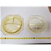 Image 1 : 2 Depression glass divided plates - Madrid & Princess
