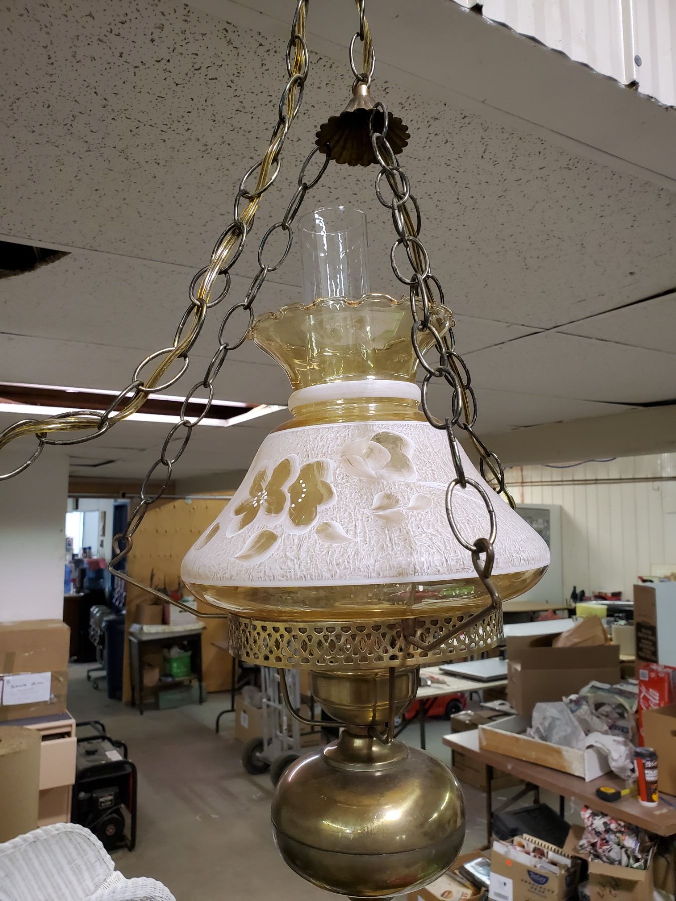 Double swag lamp Schmalz Auctions