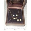 Image 2 : 10Kt gold baby necklace - 7" long & earrings