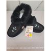 Image 1 : Ladies black moccasins, new, size 10 - Made in Canada