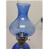 Image 4 : Blue glass oil lamp