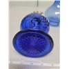 Image 5 : Blue glass oil lamp