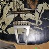 Image 12 : cowboy guitar 24 1/2" scale approx with custom made hard wood case, well played guitar