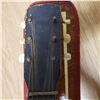 Image 8 : cowboy guitar 24 1/2" scale approx with custom made hard wood case, well played guitar