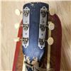 Image 9 : cowboy guitar 24 1/2" scale approx with custom made hard wood case, well played guitar