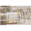 Image 2 : brass and glass coffee table and side table