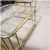 Image 6 : brass and glass coffee table and side table