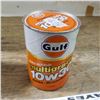 Image 1 : rare gulf oil can made of cardboard - full