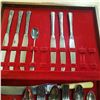 Image 4 : Assorted silver plate Flatware with case and 3 piece carving set