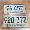 Image 2 : 1974 and 1976 PT Saskatchewan license plates
