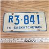Image 1 : 1976 R Saskatchewan license plate