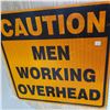 Image 3 : Road sign Caution Men Working Overhead