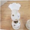 Image 4 : Pari of miniature milk glass coal oil lamps