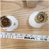Image 5 : Pari of miniature milk glass coal oil lamps