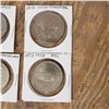 Image 3 : 4 silver dollars and 4 fifty cent coins (50 cent pieces): Manitoba Winnipeg, PEI, BC