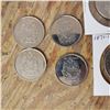 Image 4 : 4 silver dollars and 4 fifty cent coins (50 cent pieces): Manitoba Winnipeg, PEI, BC