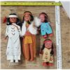 Image 1 : 4 vintage native dolls