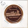 Image 1 : 1 OUNCE COPPER  .999 FINE - US CIVIL WAR - "THE GENERAL" - CONFEDERATE STEAM ENGINE