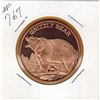 Image 1 : 1 OUNCE COPPER  .999 FINE - GRISSLY BEAR