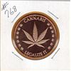 Image 1 : 1 OUNCE COPPER  .999 FINE - CANNIBIS