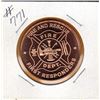 Image 1 : 1 OUNCE COPPER  .999 FINE - FIRE DEPARTMENT - FIRST RESPONDERS