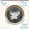 Image 1 : 1 OUNCE SILVER - .999 FINE SILVER - FLYING EAGLE DESIGN - SUNSHINE MINTING - IDAHO