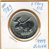 Image 1 : 2012 1 OUNCE SILVER - .9999 FINE SILVER - CANADIAN - MOOSE DESIGN