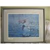 Image 3 : DAVE HIEBERT FRAMED PRINT -  "Late October Mallards"  -  1 / 300      1990