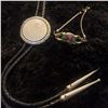 Image 4 : Vintage Jasper dollar bolo tie and signed Jula Banff  Bracelet