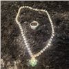 Image 1 : signed Jay Flex Sterling necklace and size 6 ring