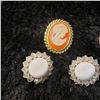 Image 1 : Cameo and earrings - West Germany